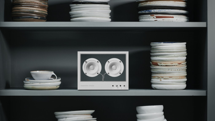 This wireless speaker is completely see-through and designed to last forever