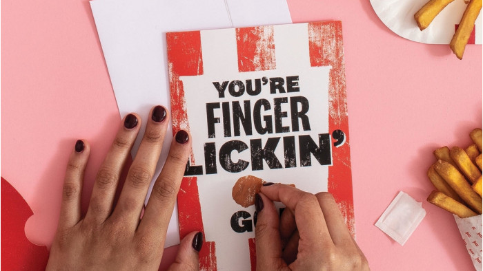 KFC has launched a Valentine’s card that smells like fried chicken