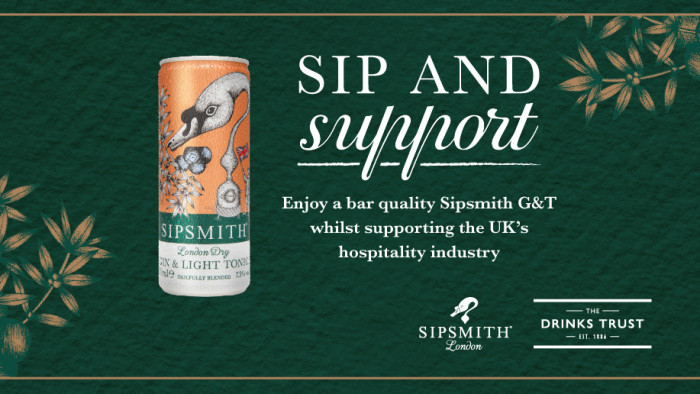 Sipsmith is rewarding those who donate to their fundraiser with free G&Ts