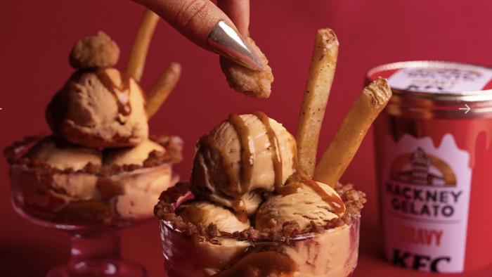 It's all gravy! KFC teams up with Hackney Gelato to launch a limited edition Gravy Gelato