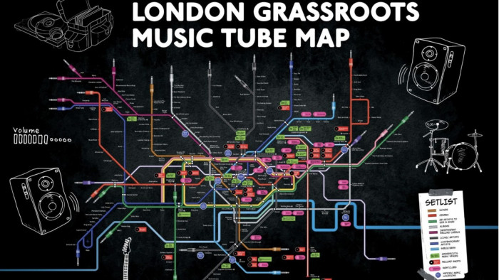 London’s got a new Tube Map which celebrates its grassroots music venues and history