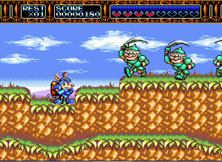 Секреты игр сега. Игра на сегу Rocket Knight. Sparkster Rocket Knight Adventures 2 Sega. Сега 16 бит. Sparkster Sega.